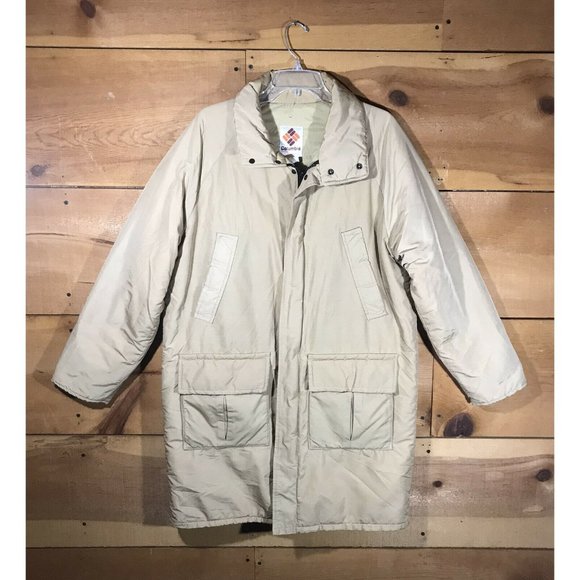 Vintage Columbia Ranger Parka Puffer Jacket Coat Mens Size Medium Full Zip Brown - Picture 1 of 12